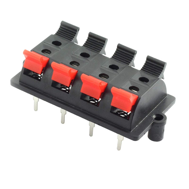 Tegg 5 PCS 8 Position 2 Row Push Release Connector Plate Stereo Speaker Terminal Strip Block - Image 3